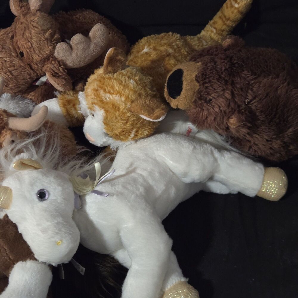Lot of 16 Aurora Plush Stuffed Animals Dog Cat Lion Monkey Horse - Picture 5 of 8